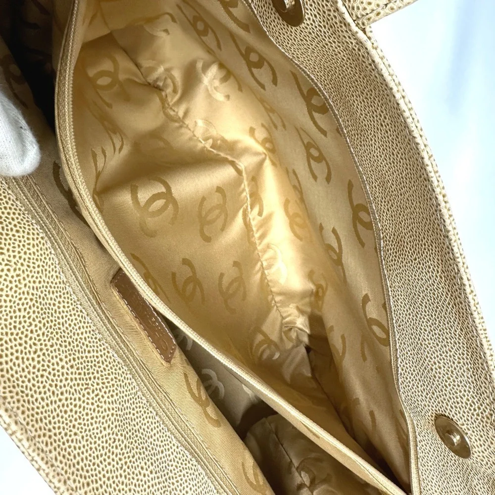 CHANEL Cream Tote Bag